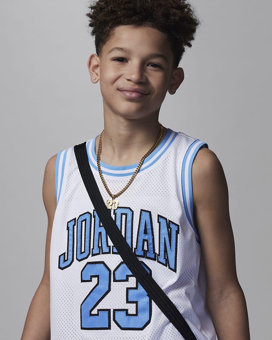 Jordan 23 Jersey Older Kids' Top - White/University Blue