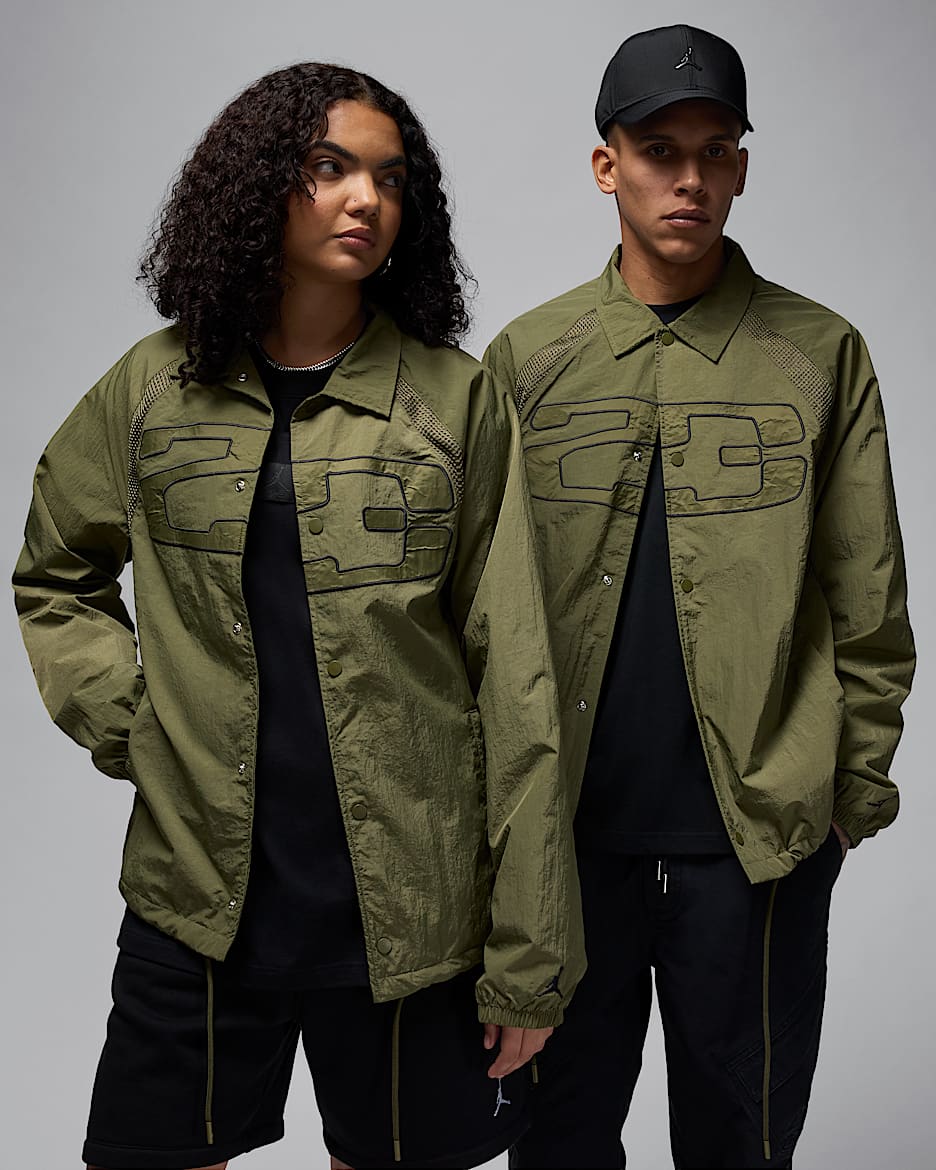 Jordan Essentials Chaqueta de entrenador - Hombre - Medium Olive/Negro