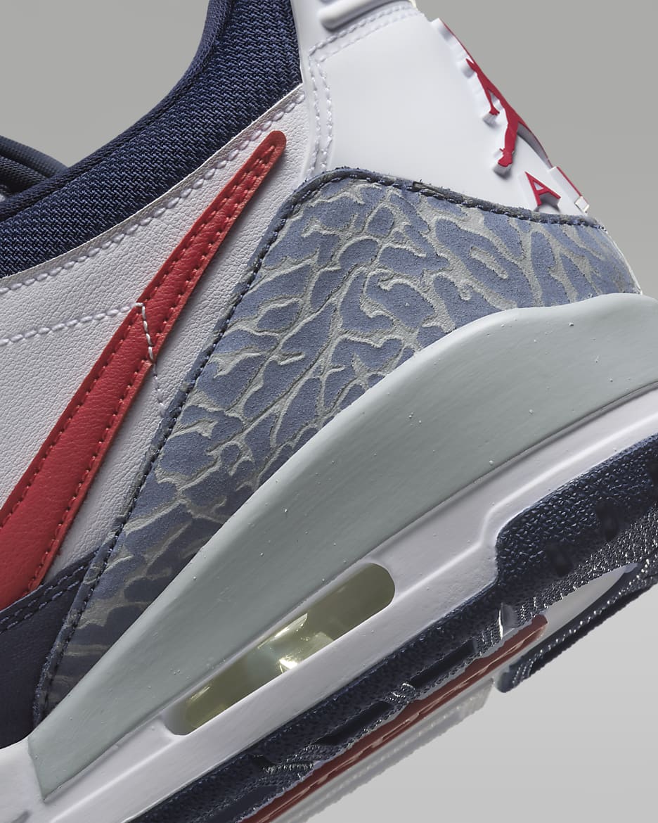 Air Jordan Legacy 312 低筒男鞋 - 白色/Midnight Navy/Wolf Grey/Varsity Red