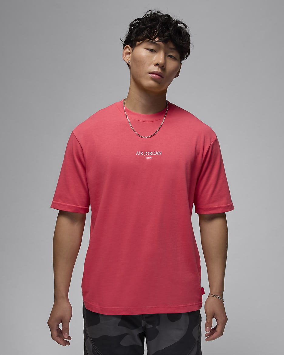 Air Jordan Men's Tokyo T-Shirt - Aster Pink/White