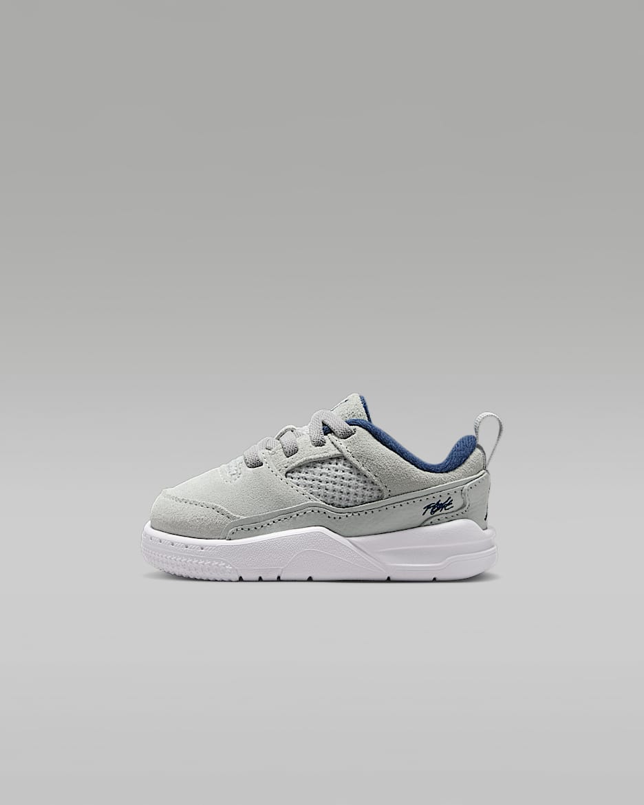 Jordan Flight Court Baby/Toddler Shoes - Neutral Grey/White/Gum Light Brown/Midnight Navy