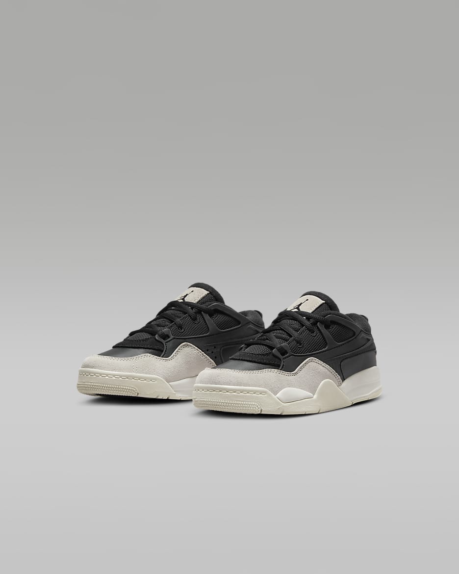 Jordan 4RM Younger Kids' Shoes - Black/Dark Grey/Light Bone