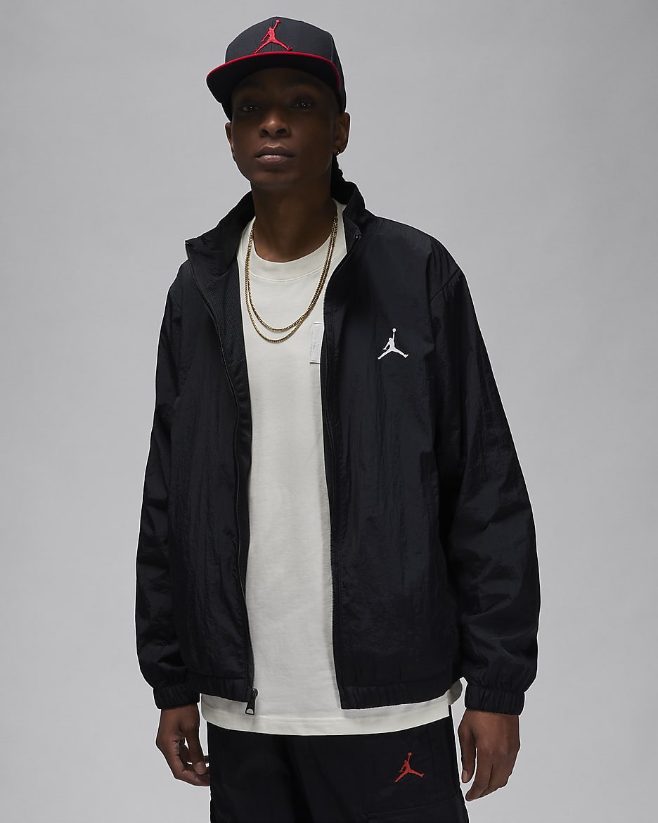 Jordan Essentials Men's Woven Jacket - Black/Black/White