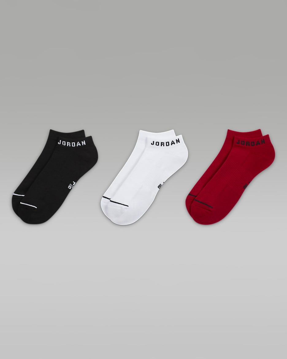 Jordan Everyday No-Show Socks (3 Pairs) - Multi-Colour