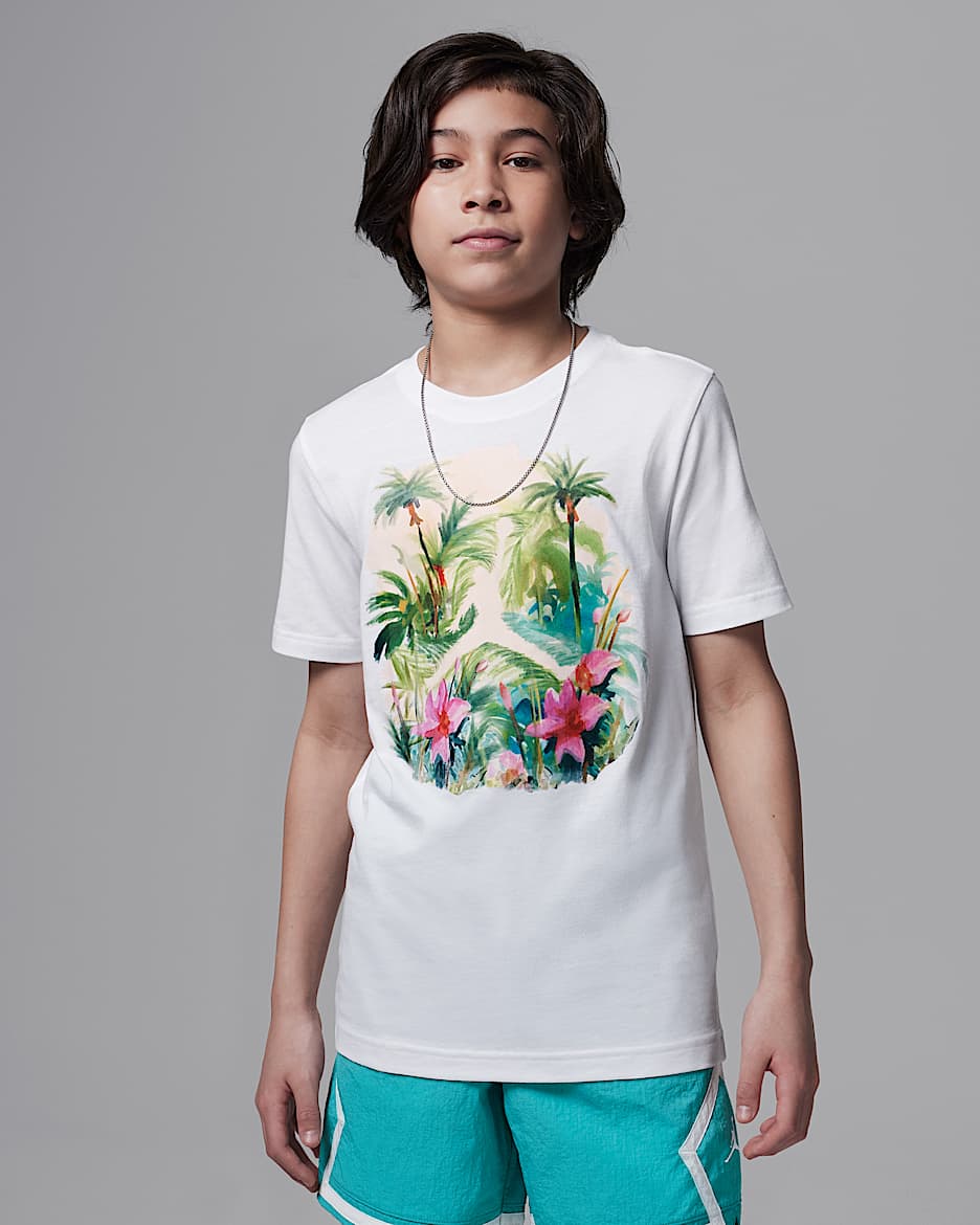 T-shirt Jumpman Poolside Jordan Flight Essentials – Ragazzo/a - Bianco