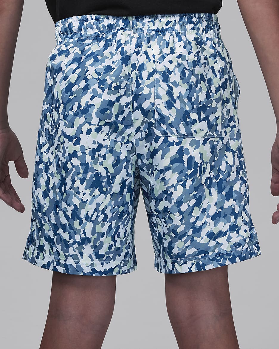 Jordan MJ Essentials Poolside Big Kids' Printed Shorts - Industrial Blue