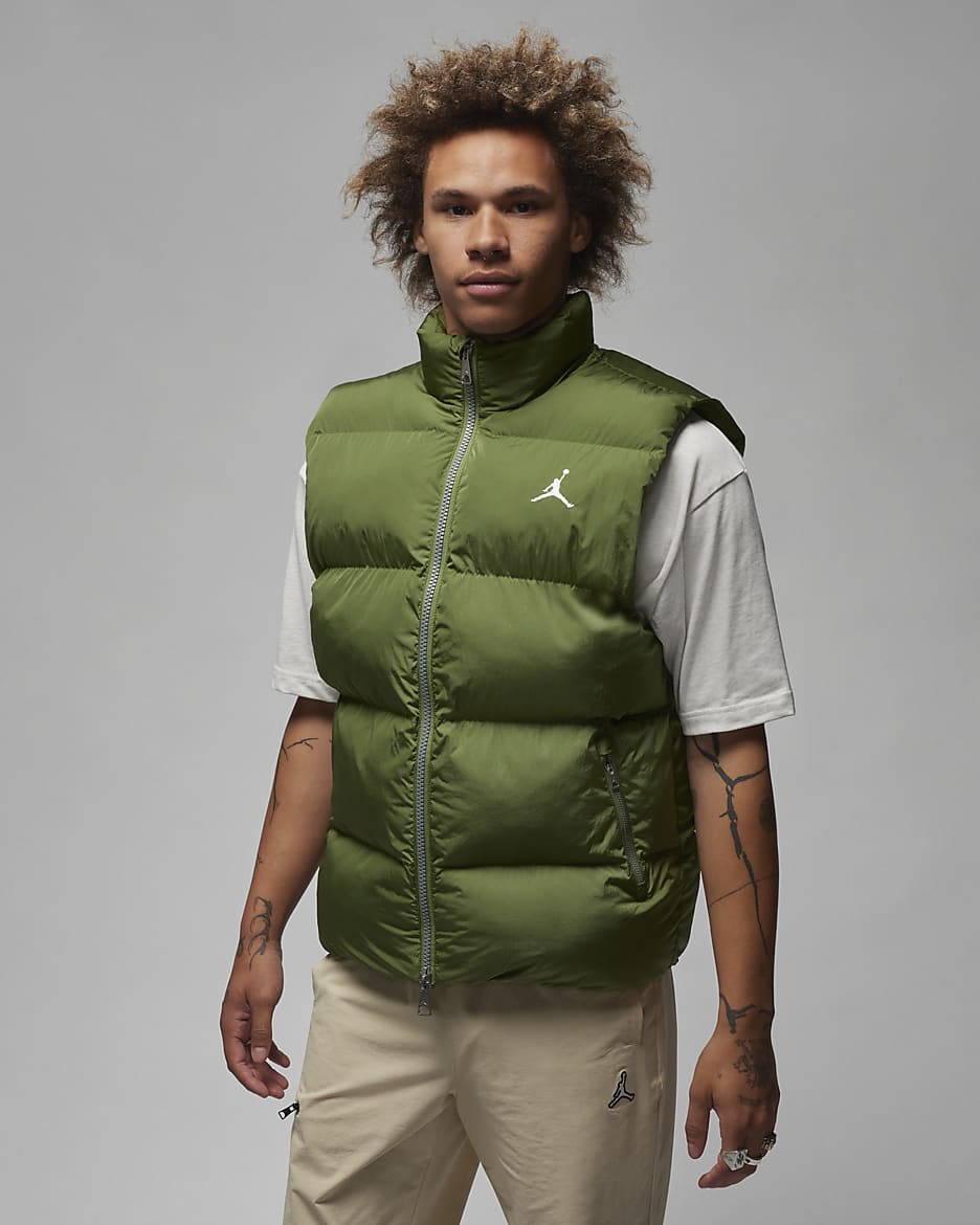 Jordan Essentials bodywarmer voor heren - Sky J Light Olive/Sail