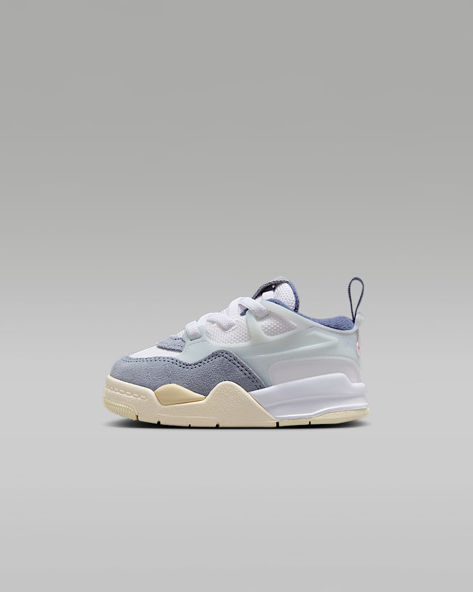 Jordan 4 RM Baby/Toddler Shoes - White/Diffused Blue/Ashen Slate/Prism Pink