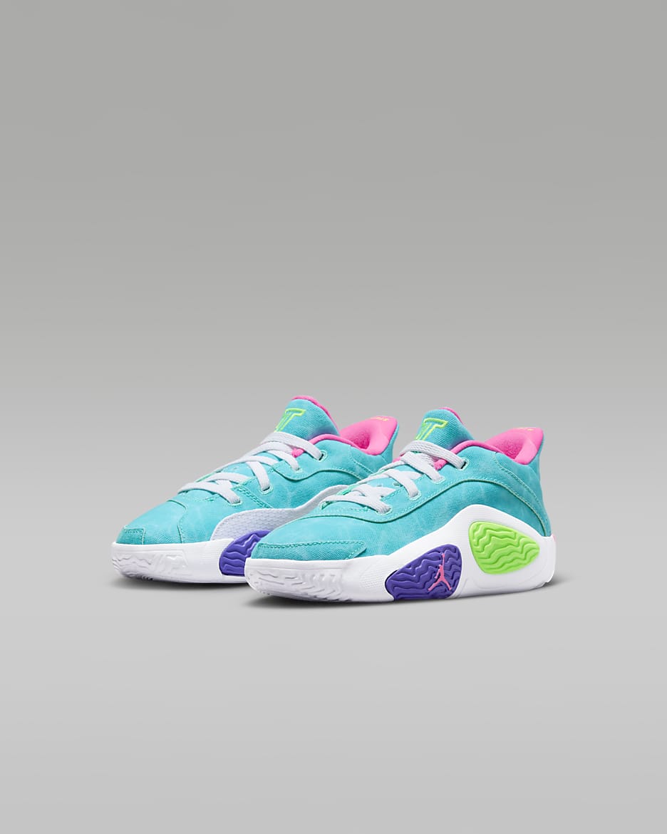 Tatum 2 Younger Kids' Shoes - Hyper Jade/White/Hyper Pink/Green Strike