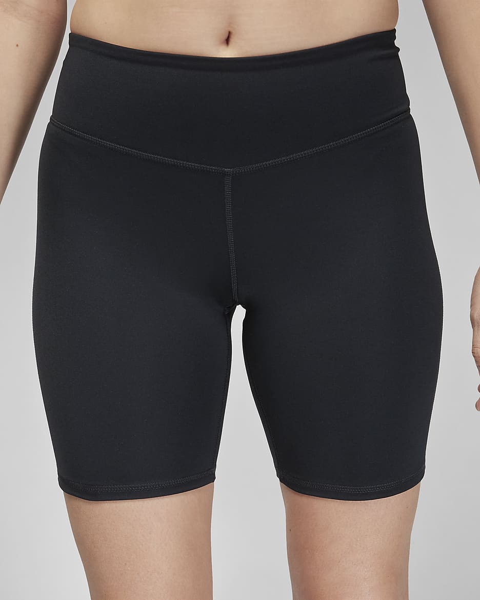 Jordan Sport bikeshorts met hoge taille voor dames (18 cm) - Zwart/Wit