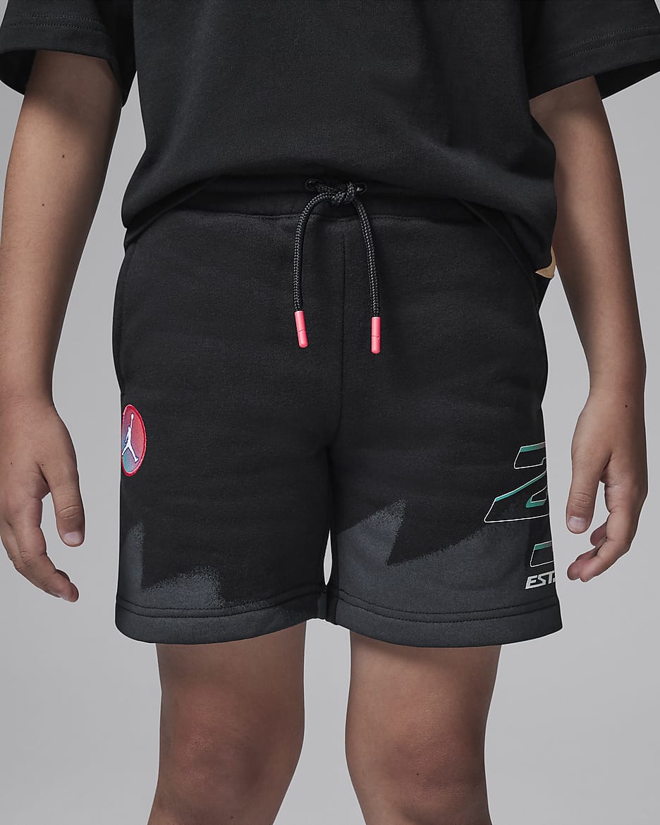 Jordan MJ Moto Little Kids' Fleece Shorts - Black