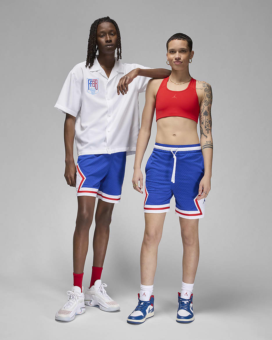 Jordan Sport x Fédération Française de Basketball Diamond herreshorts - Old Royal/Hvit