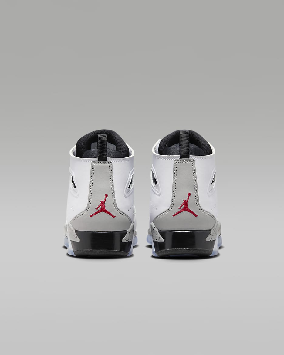 Jordan Flight Club '91 Older Kids' Shoes - White/Black/Metallic Silver/Gym Red