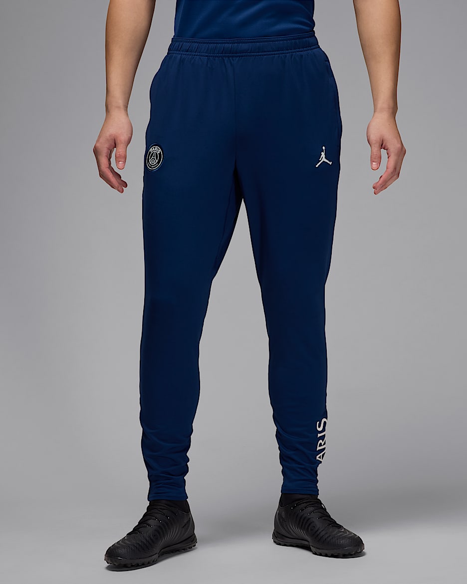 Pantaloni da calcio in maglia Jordan Dri-FIT Paris Saint-Germain Strike da uomo – Quarta - Blue Void/Phantom