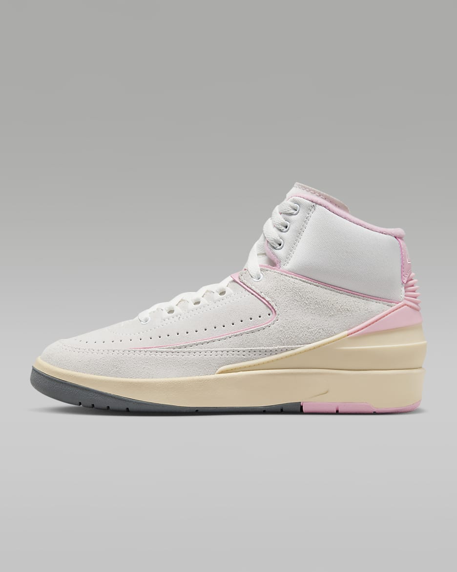 Air Jordan 2 Retro Women's Shoes - Summit White/Medium Soft Pink/Muslin/Gym Red