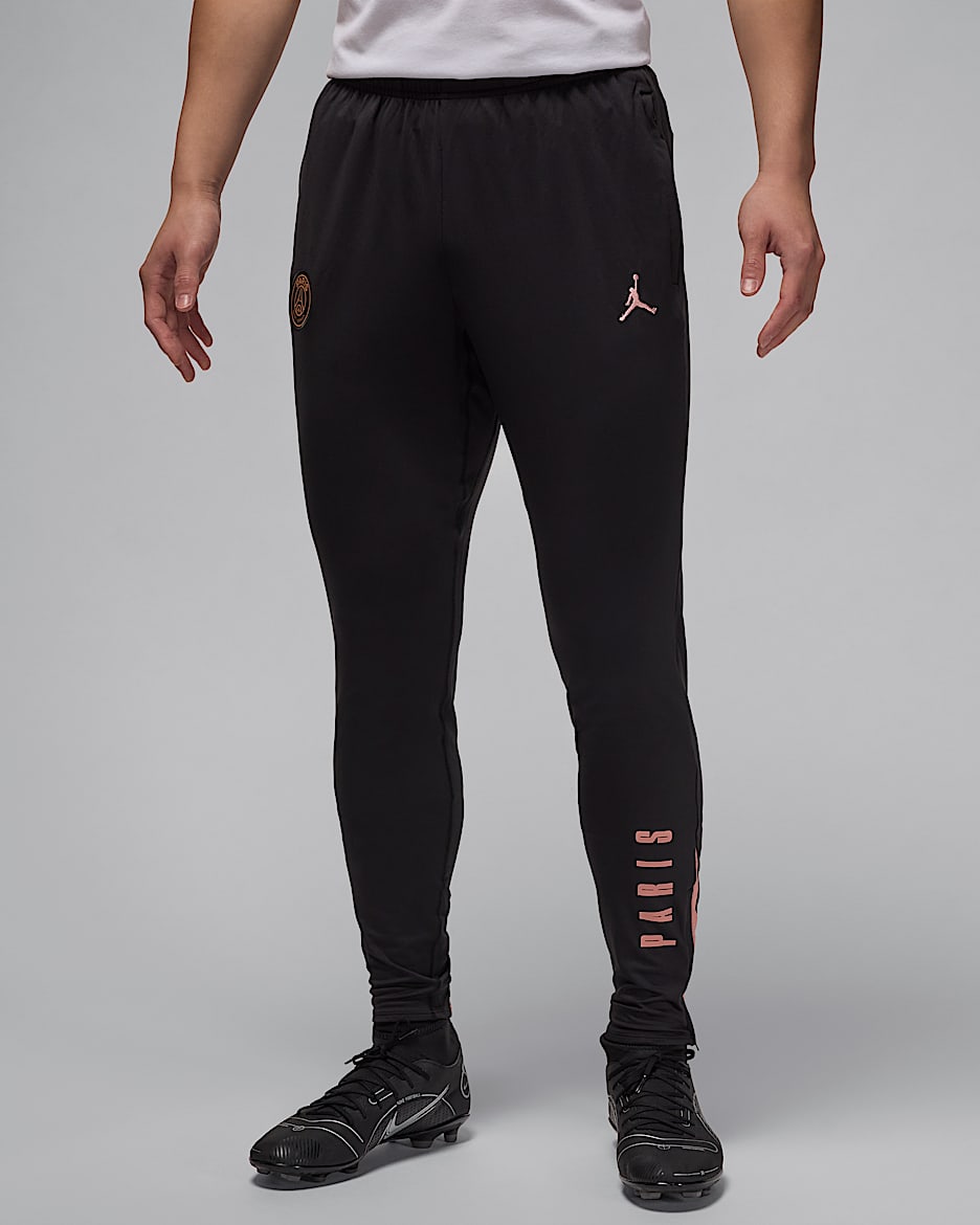 Pantaloni da calcio Jordan Dri-FIT Paris Saint-Germain Strike da uomo – Terza - Nero/Rust Pink/Rust Pink