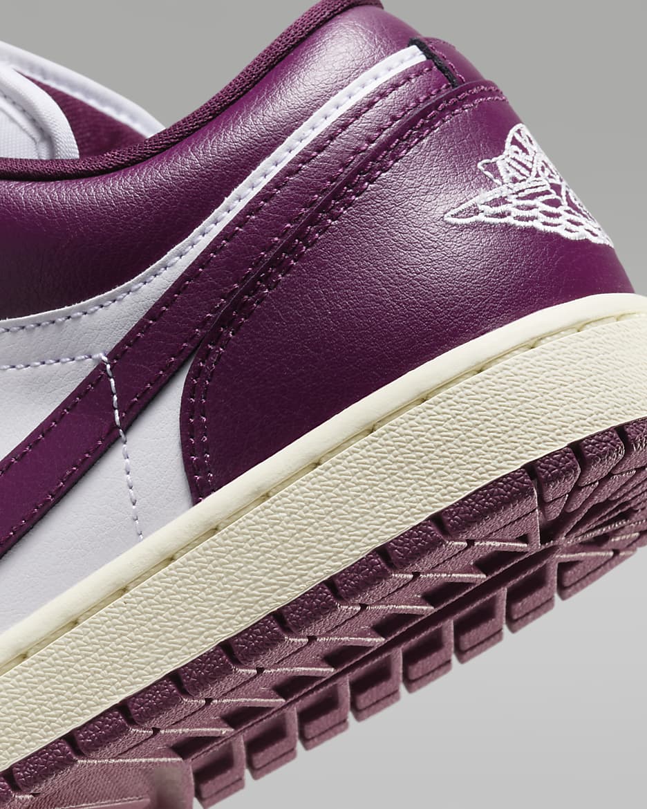 Air Jordan 1 Low Women's Shoes - White/Sail/Bordeaux