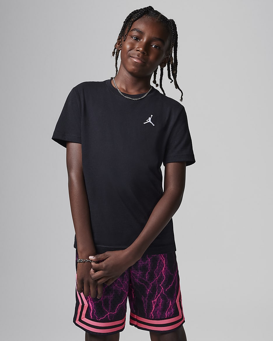 Jordan Big Kids' Jumpman Air Embroidered T-Shirt - Black