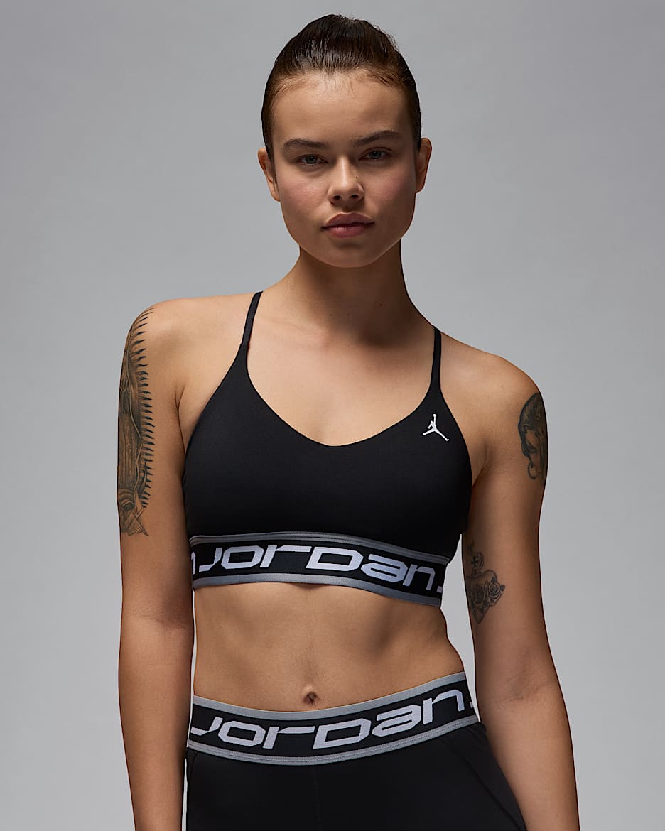 Jordan Sport Indy Women's Light-Support Sports Bra - Black/Stealth/Black/White