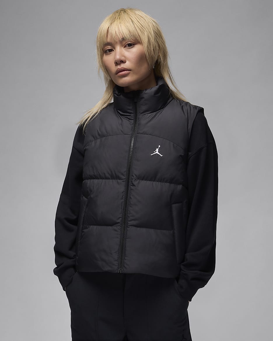 Doudoune sans manches Jordan pour femme - Noir/Blanc