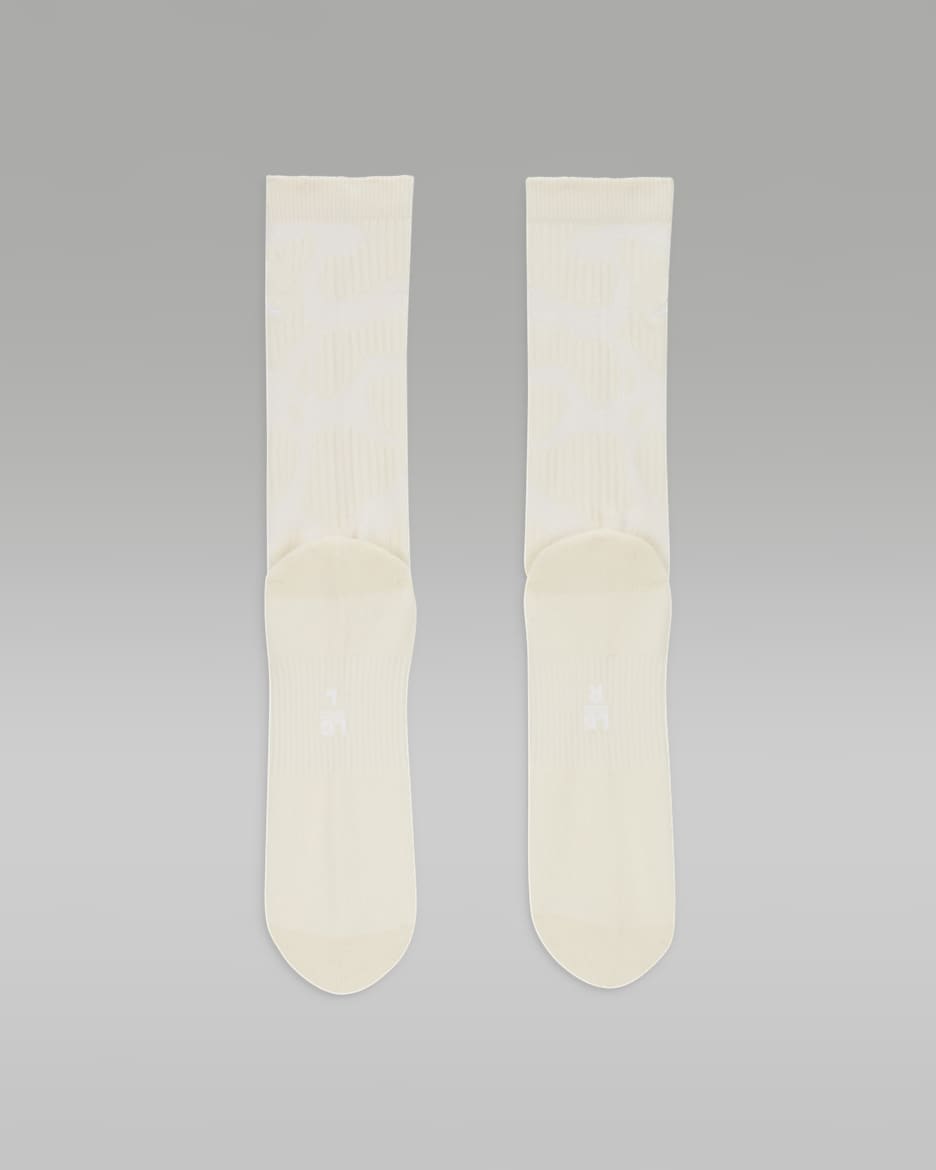 Jordan Everyday Cushioned Crew Socks (1 Pair) - Light Cream/White/White