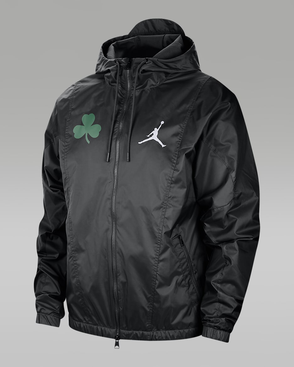 Boston Celtics Courtside Statement Men's Jordan NBA Jacket - Black/Black