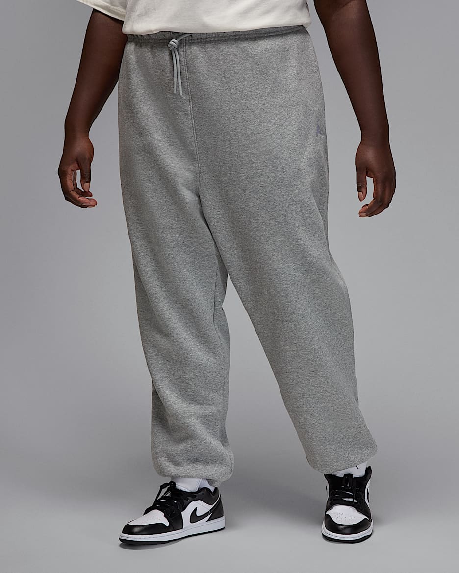 Jordan Brooklyn Fleece Hose (Damen, große Größe) - Dark Grey Heather/Weiß