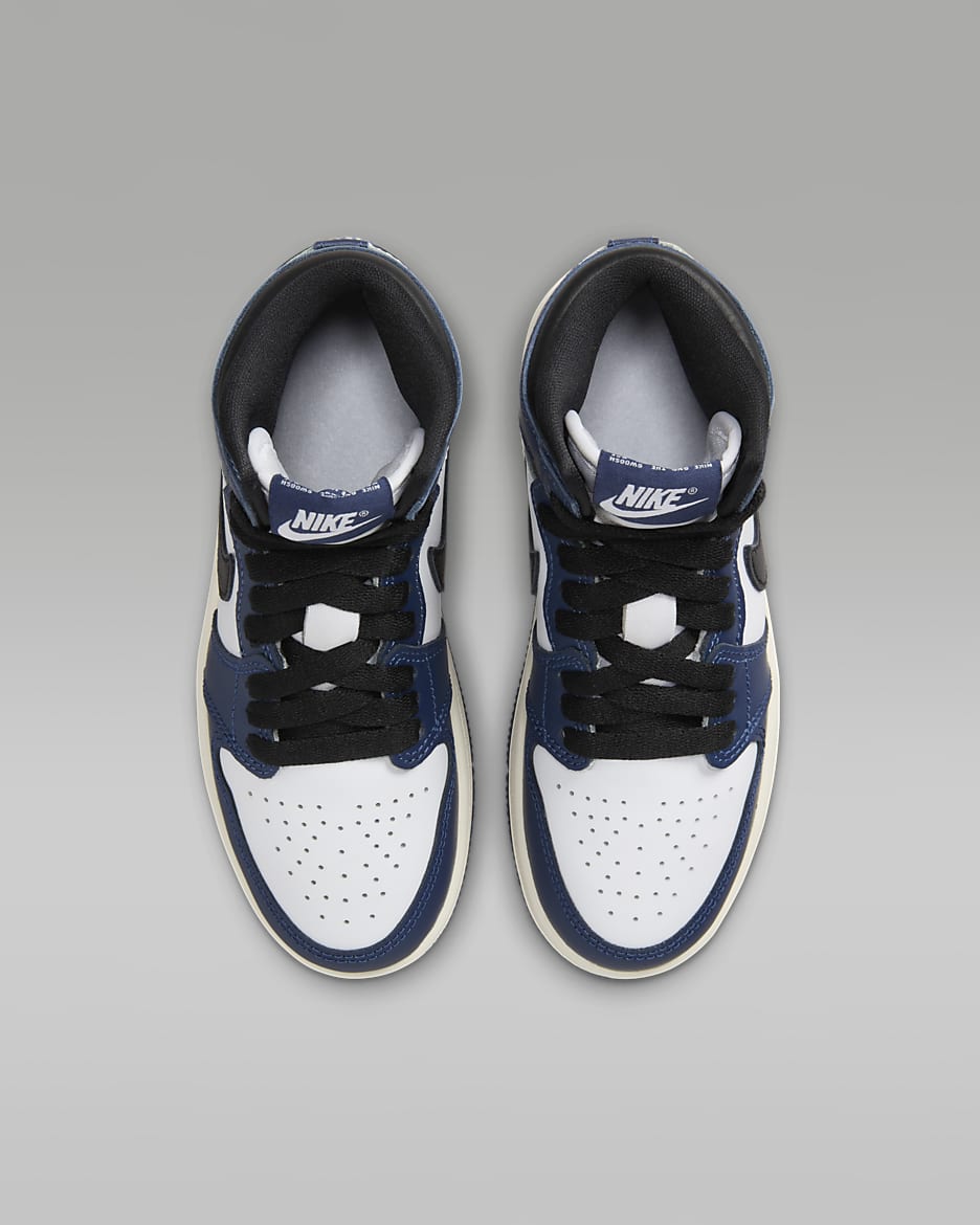 Jordan 1 Retro High OG "Midnight Navy" Little Kids' Shoes - Midnight Navy/White/Sail/Black