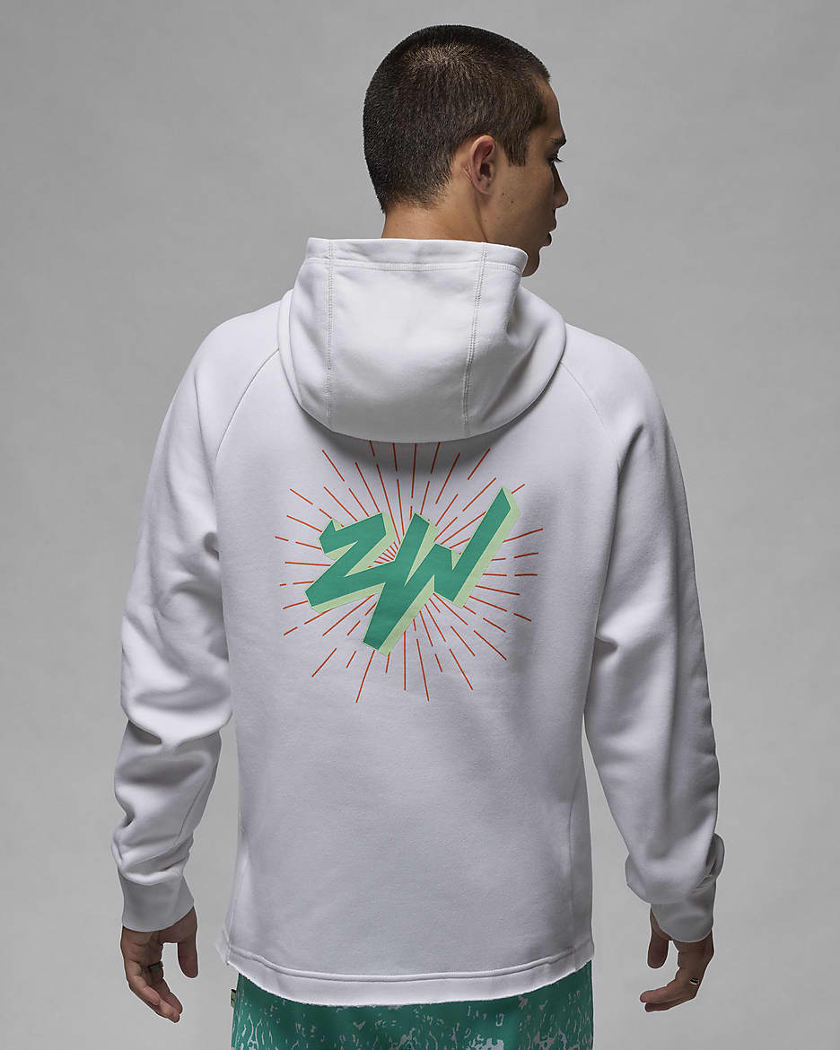 Zion Men's Fleece Pullover Hoodie - White