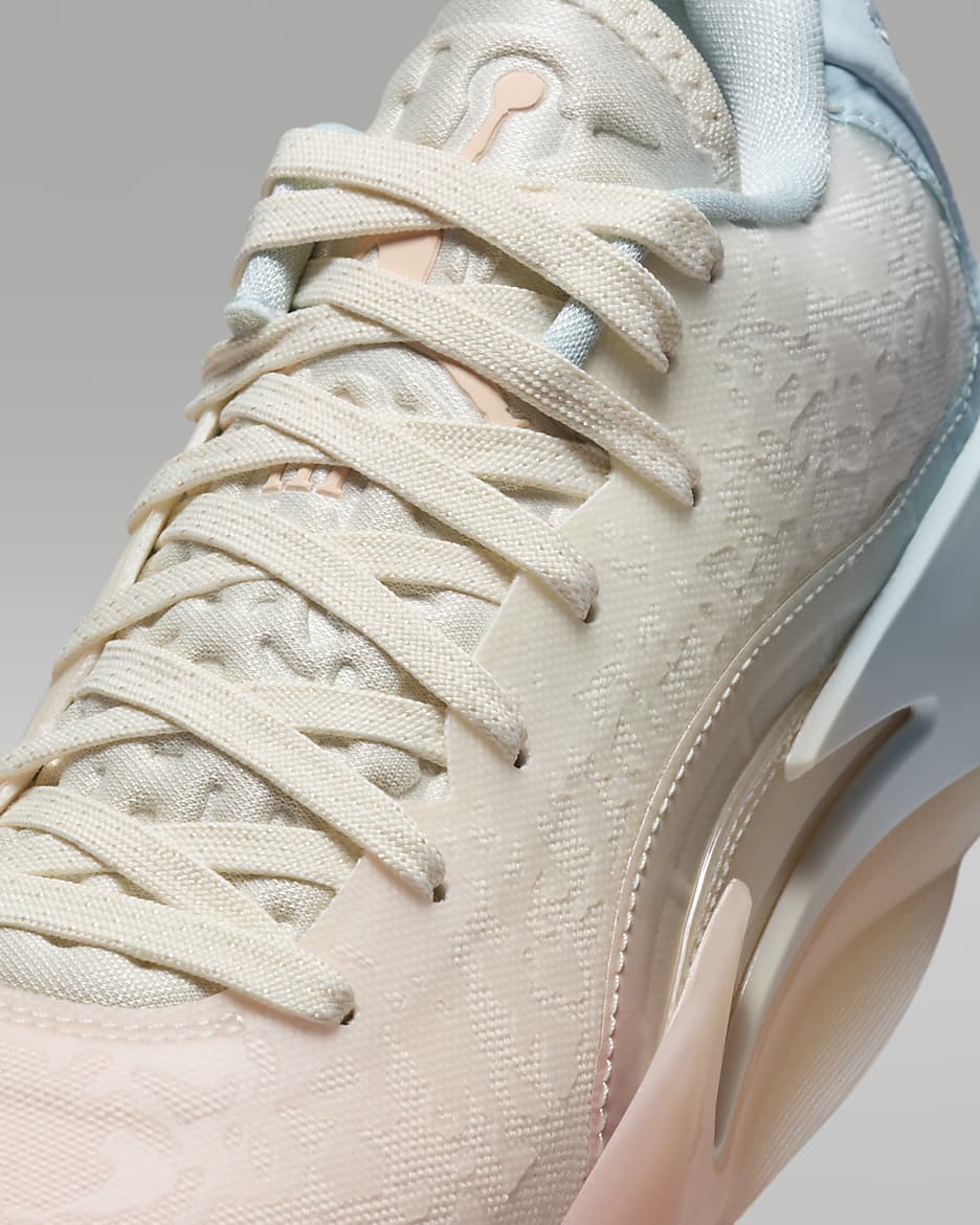 Zion 3 "Rising" Big Kids' Basketball Shoes - Bleached Coral/Pale Ivory/Glacier Blue/Crimson Tint