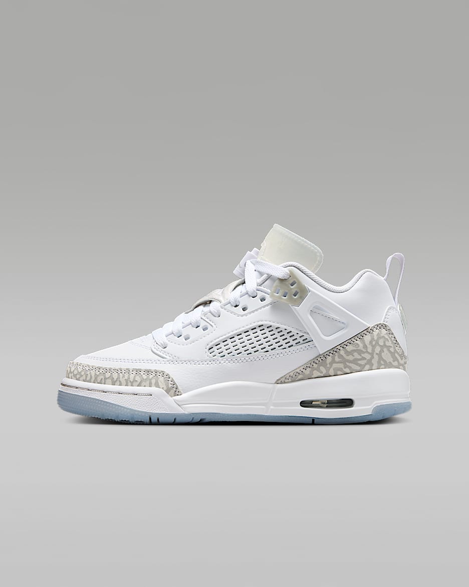 Jordan Spizike Low kinderschoenen - Wit/Metallic Silver/Barely Blue/Neutral Grey