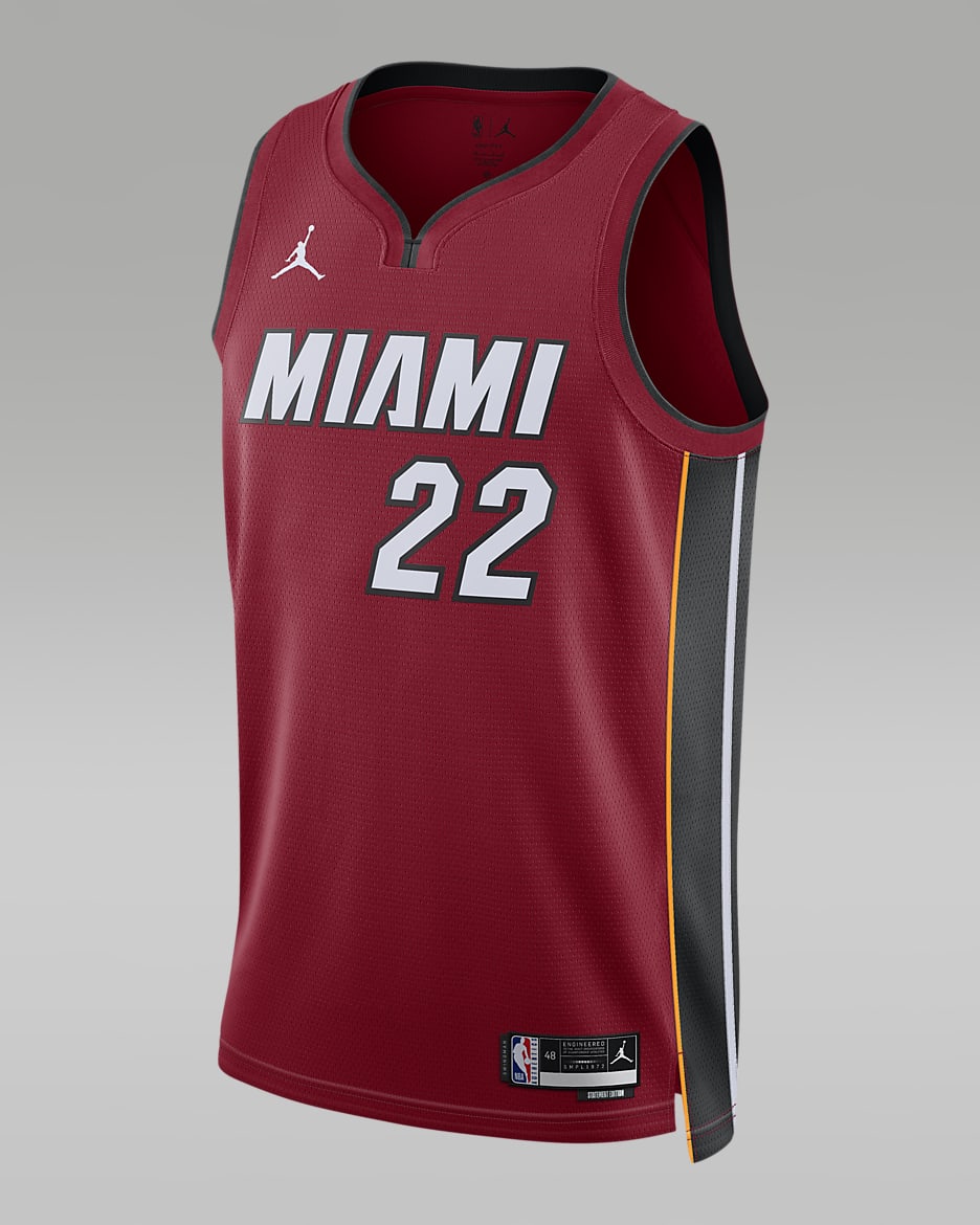 Camisola NBA Swingman Jordan Dri-FIT Miami Heat Statement Edition para homem - Vermelho Tough