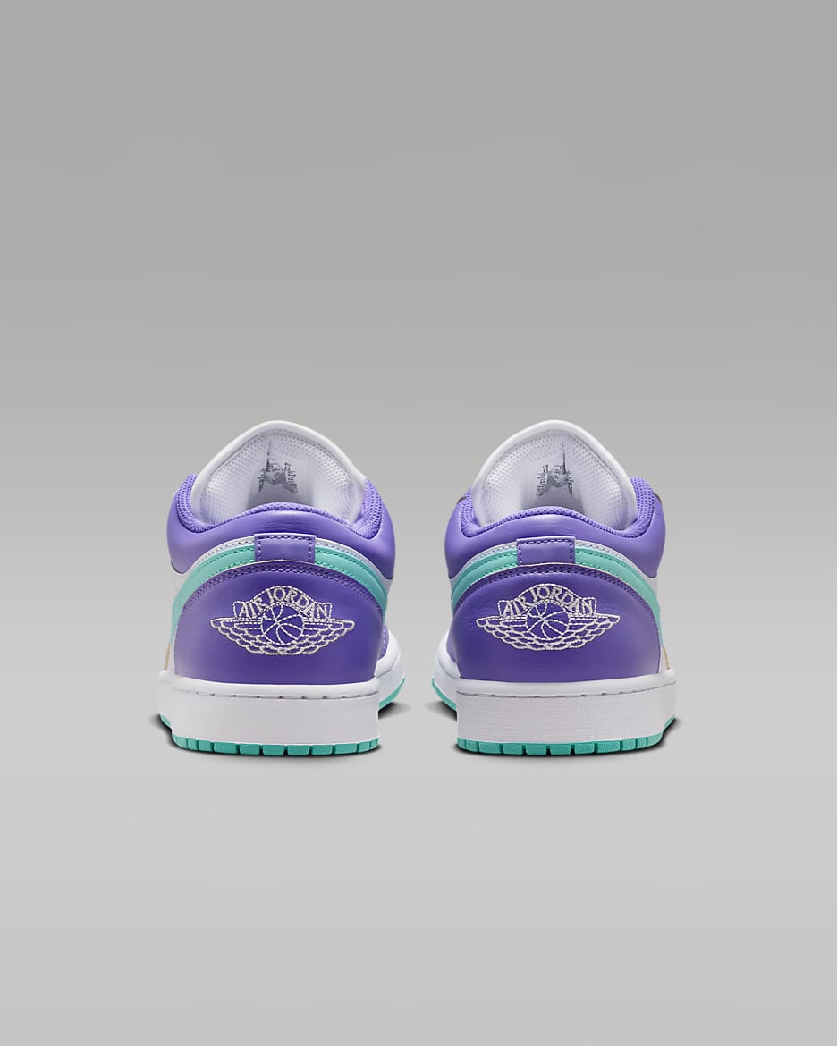 Air Jordan 1 Low SE Men's Shoes - Psychic Purple/White/Cone/Hyper Jade