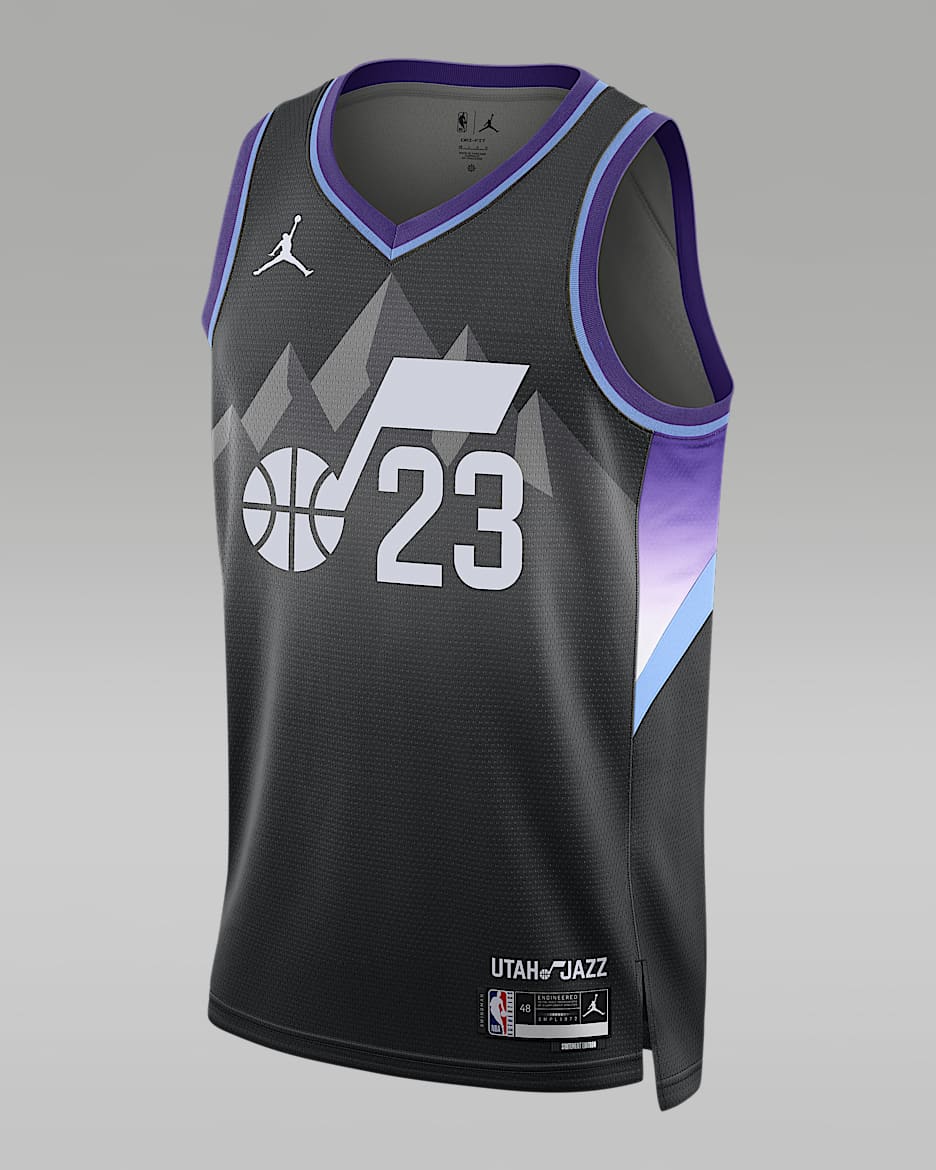 Jersey Jordan Dri-FIT de la NBA Swingman para hombre Lauri Markkanen Utah Jazz 2024/25 Statement Edition - Negro