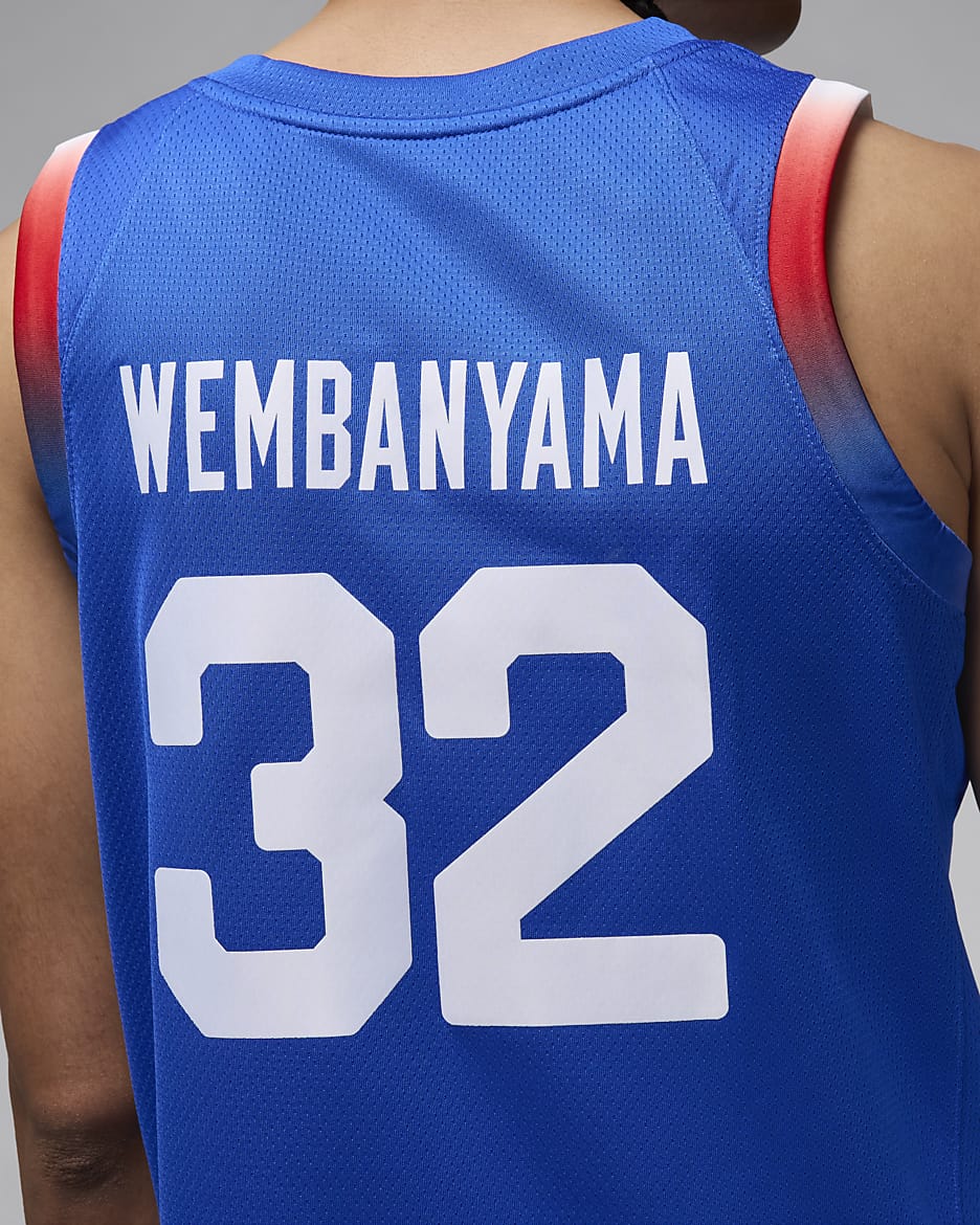 Victor Wembanyama France Limited Road Men's Jordan Basketball Replica Jersey - Hyper Royal/White