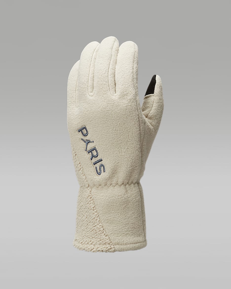 Guantes de tejido Fleece para hombre Jordan Paris - Blanco