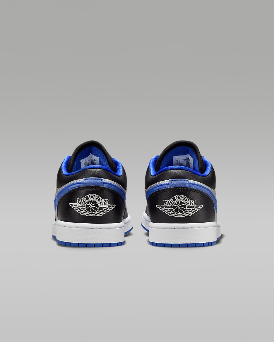 Tenis para hombre Air Jordan 1 Low - Negro/Royal juego/Platino metalizado/Blanco