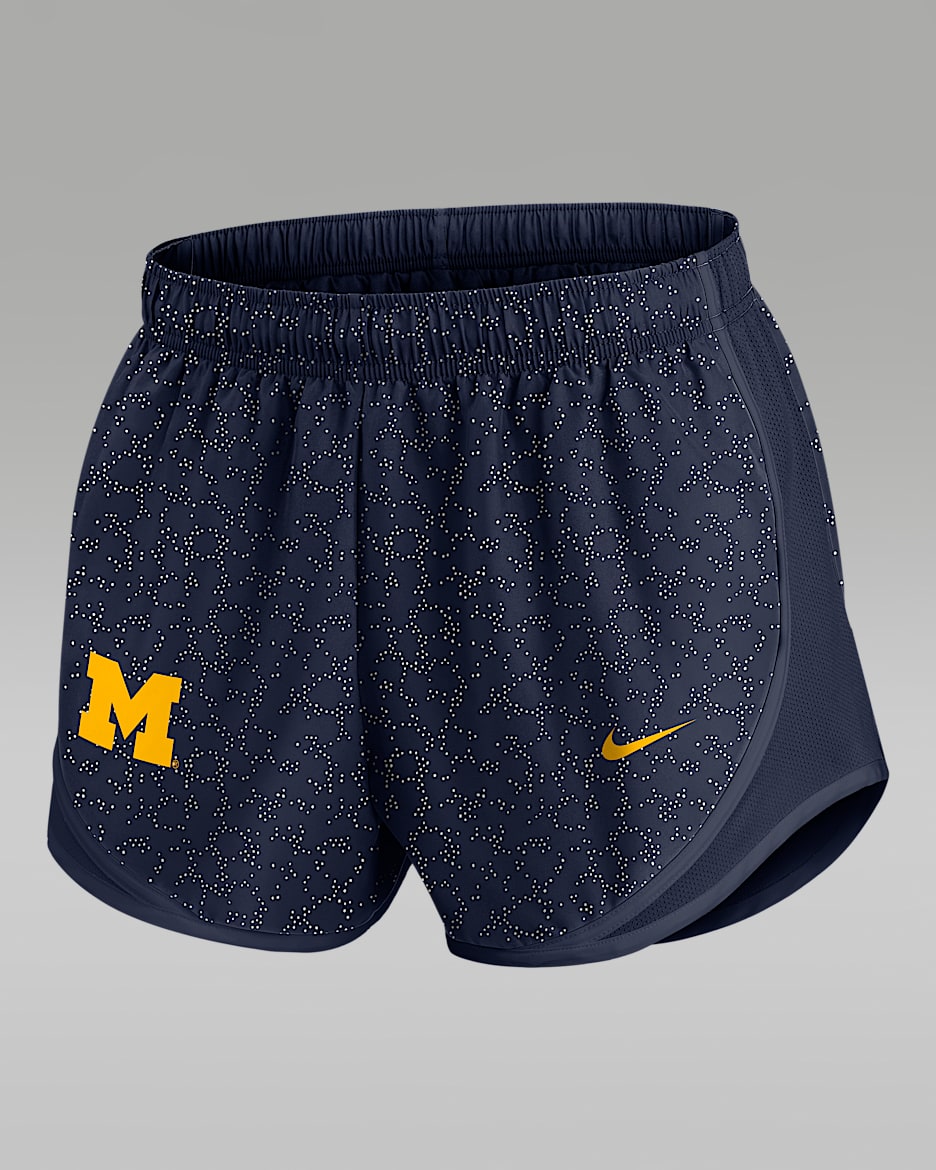 Michigan Pattern Tempo Women's Nike College Dri-FIT Shorts - Navy