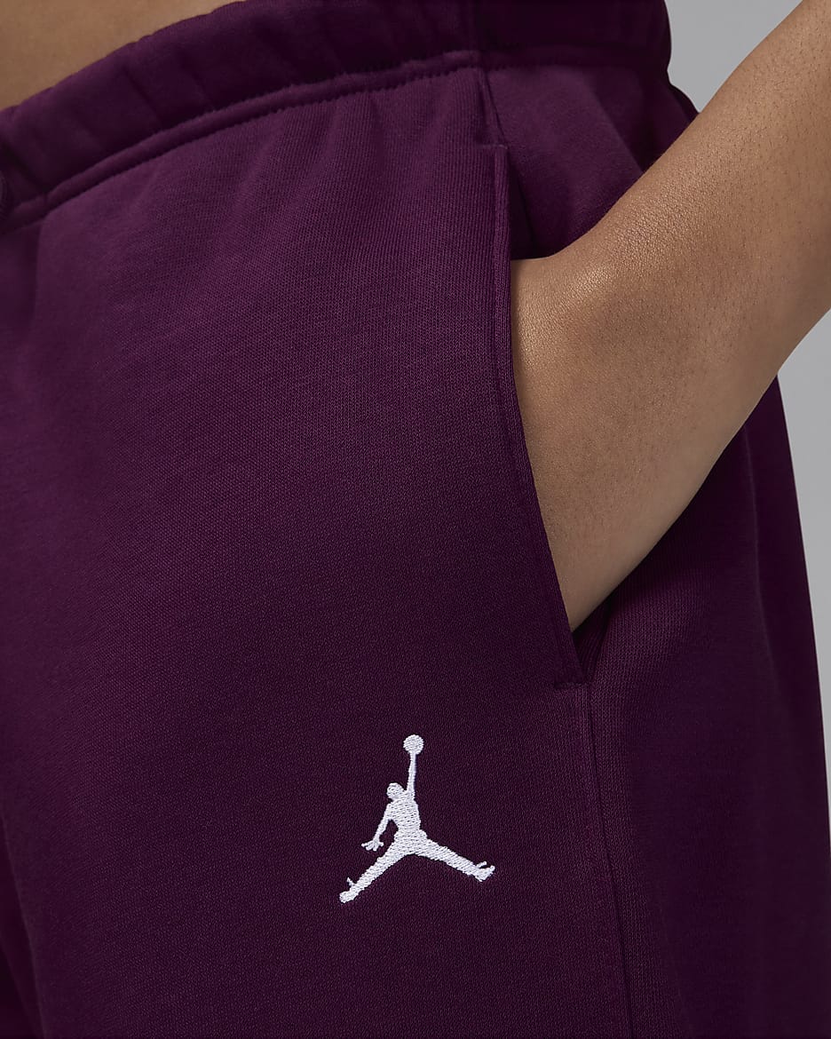 Jordan Brooklyn Fleece Women's Trousers - Bordeaux/White