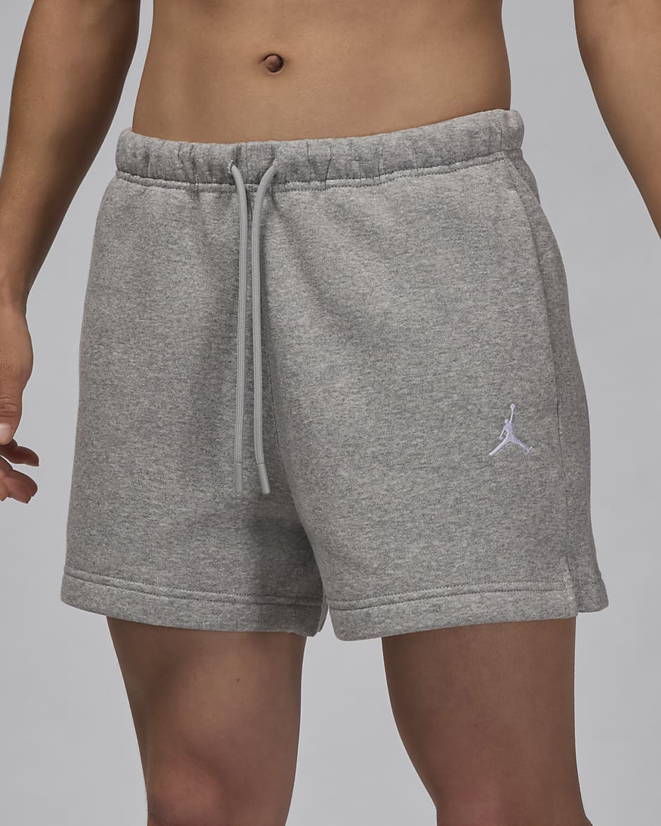 Jordan Brooklyn Fleece Women's Shorts - Dark Grey Heather/White