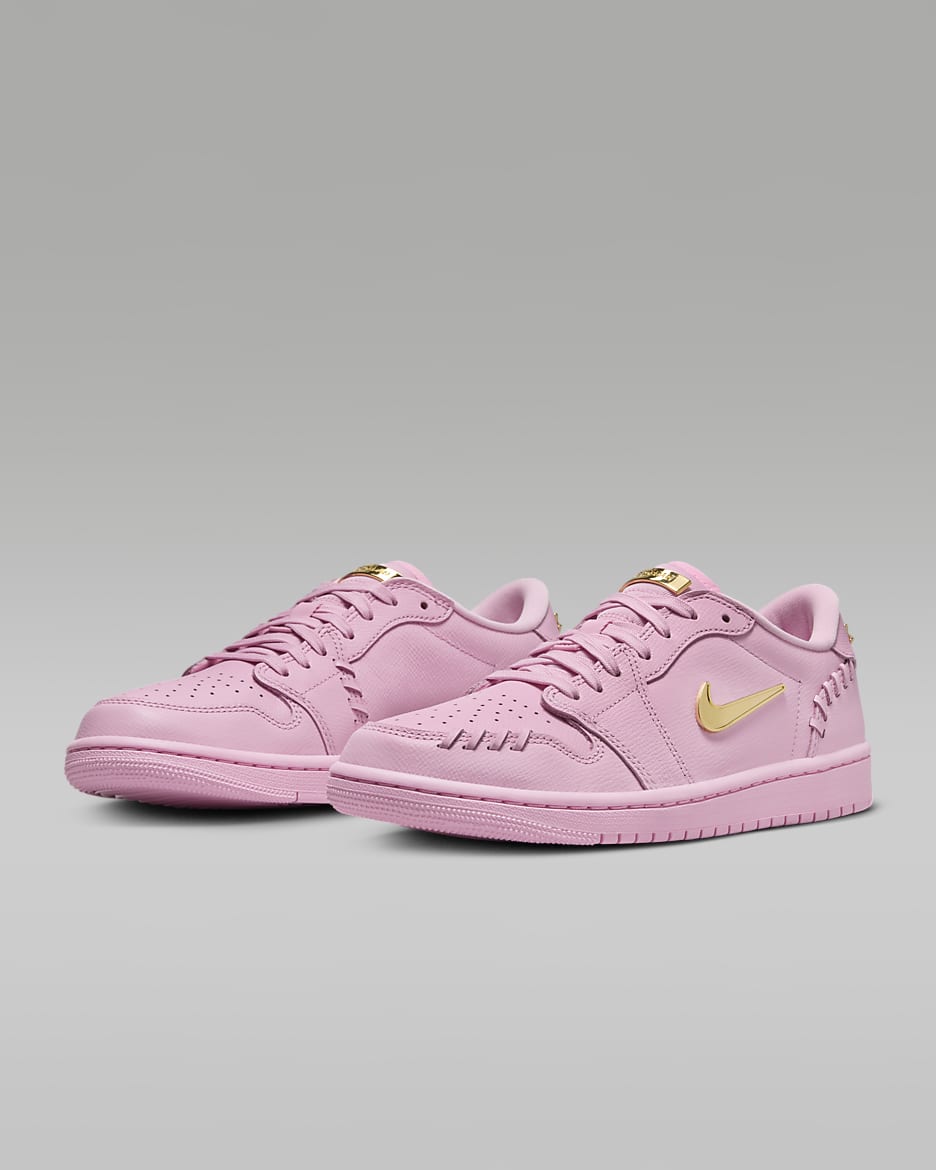 Air Jordan 1 Low Method of Make Women's Shoes - Perfect Pink/Metallic Gold