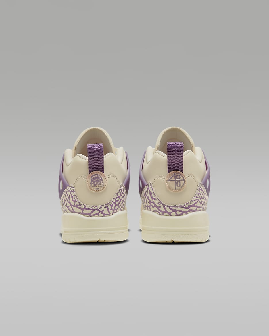 Jordan Spizike Low Older Kids' Shoes - Legend Light Brown/Violet Dust/Sail/Crimson Tint