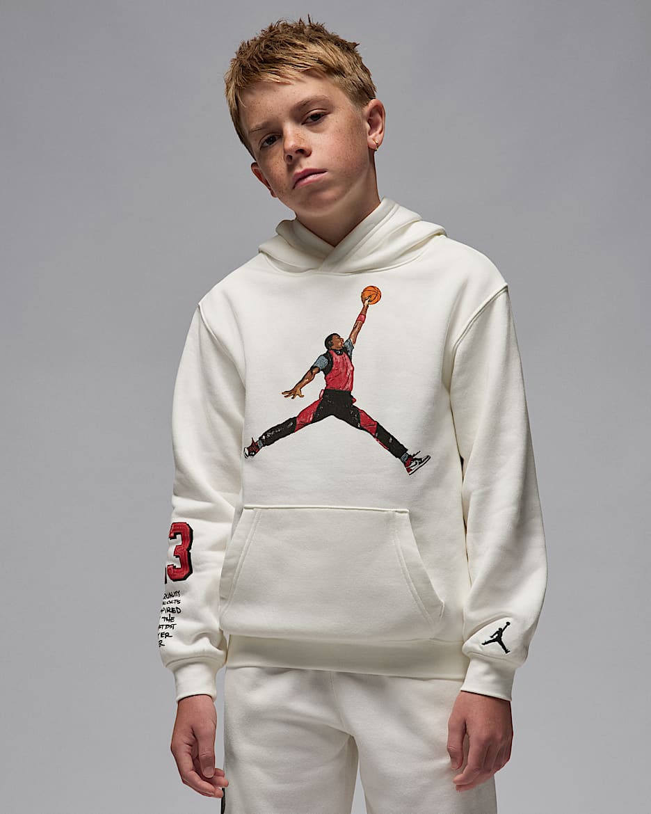 Jordan Big Kids' Sketch Pullover Hoodie - Sail