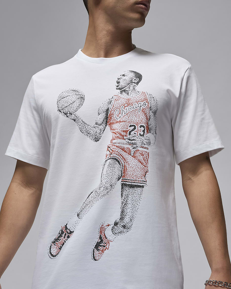 เสื้อยืดผู้ชาย Jordan - ขาว/ดำ