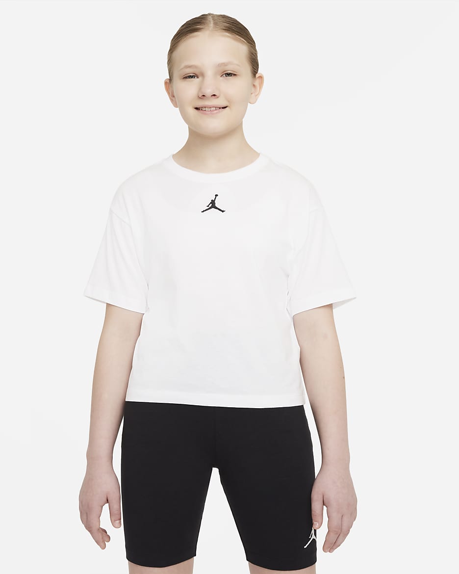 Playera para niños talla grande Jordan Essentials - Blanco