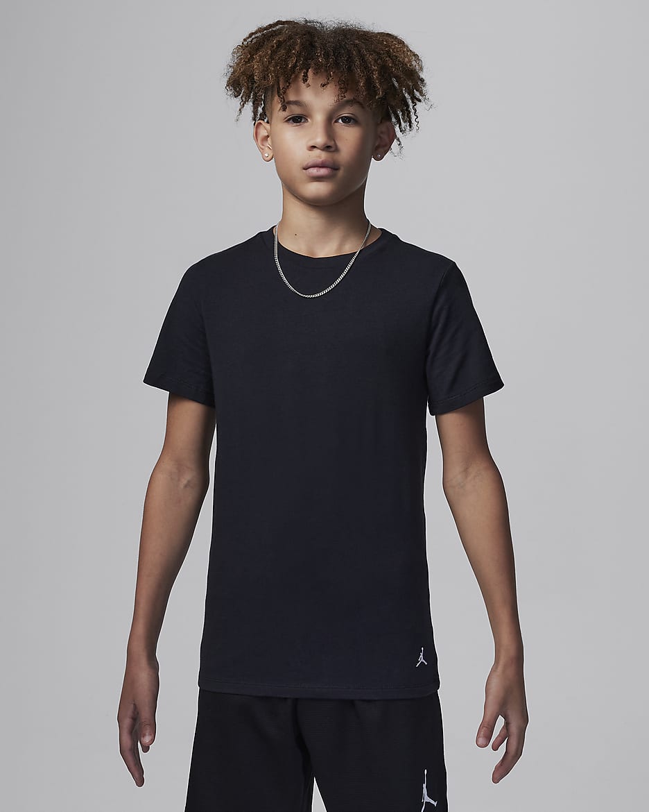 Jordan Big Kids' Flight Base T-Shirts (2-Pack) - Black