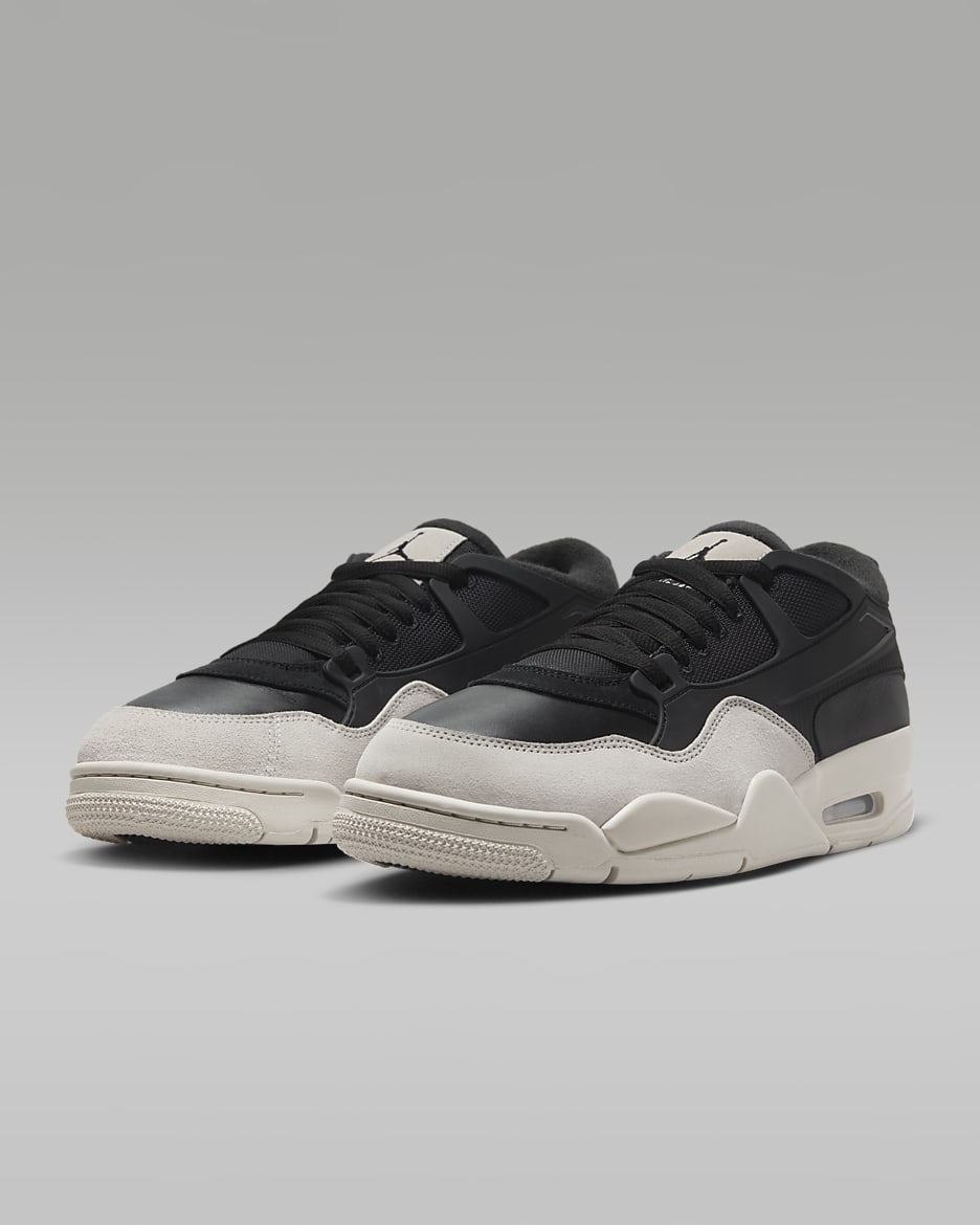 Air Jordan 4 RM Men's Shoes - Black/Dark Grey/Light Bone