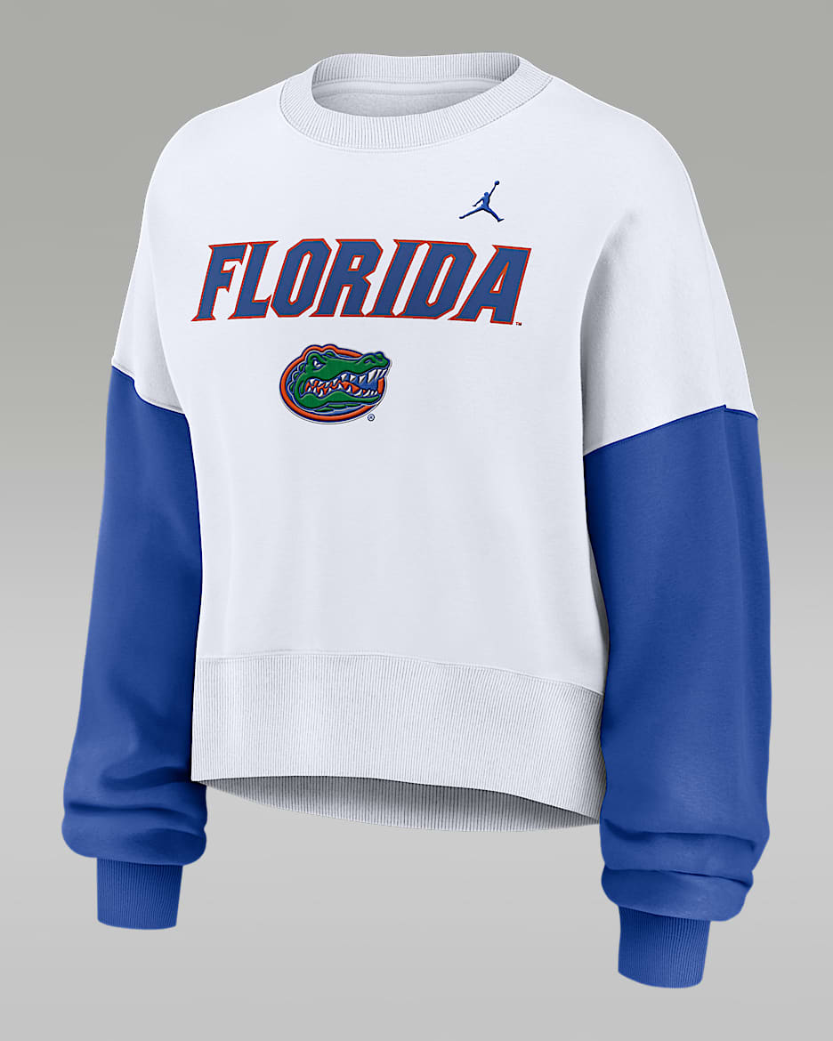 Florida Gators Primetime Women's Jordan College Pullover Crew - White