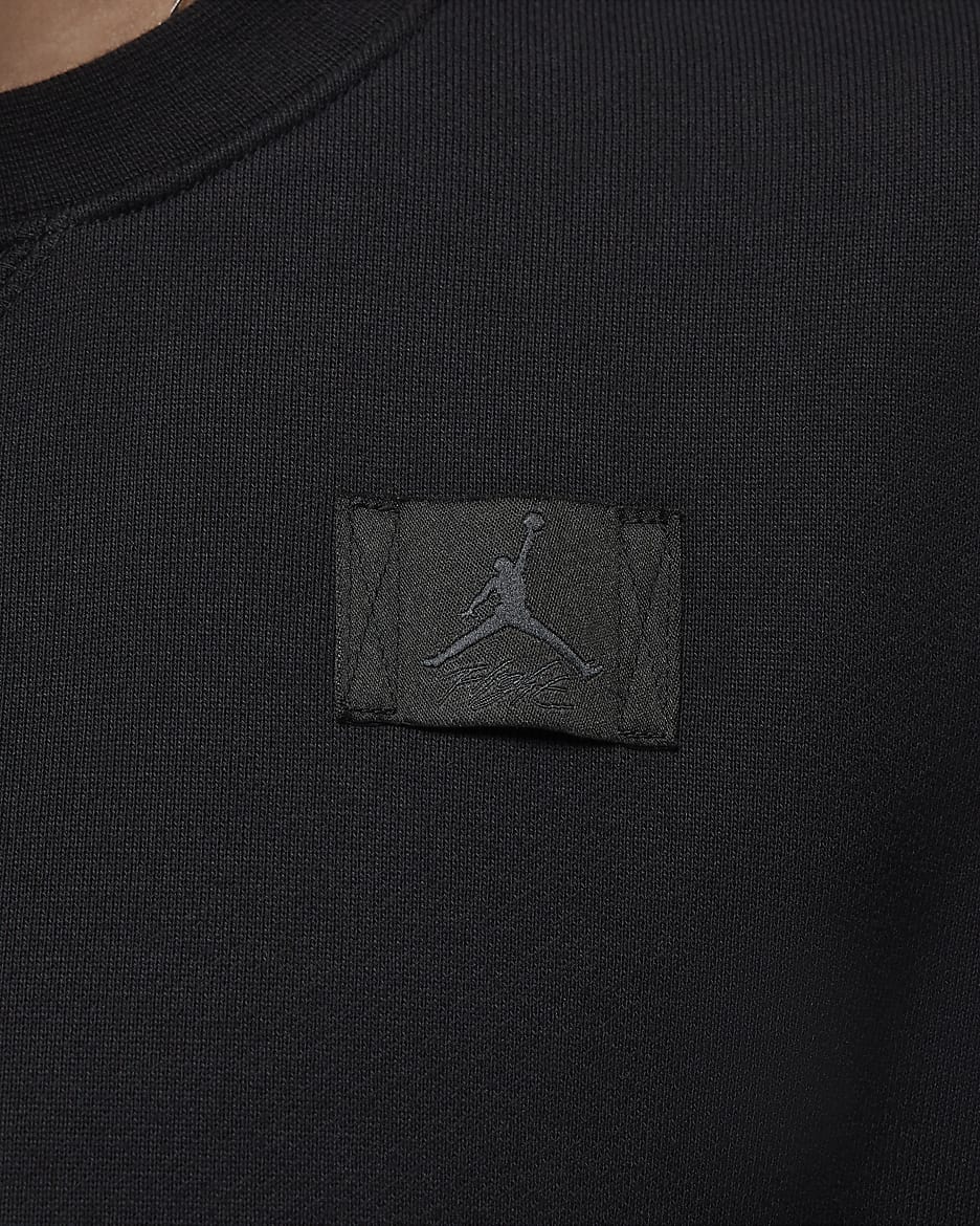 Jordan Flight Fleece Women's Crew-Neck Sweatshirt - Black/Dark Smoke Grey