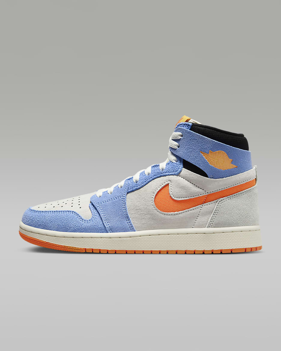 Air Jordan 1 Zoom CMFT 2 Men's Shoes - Sail/Royal Pulse/Light Silver/Alpha Orange